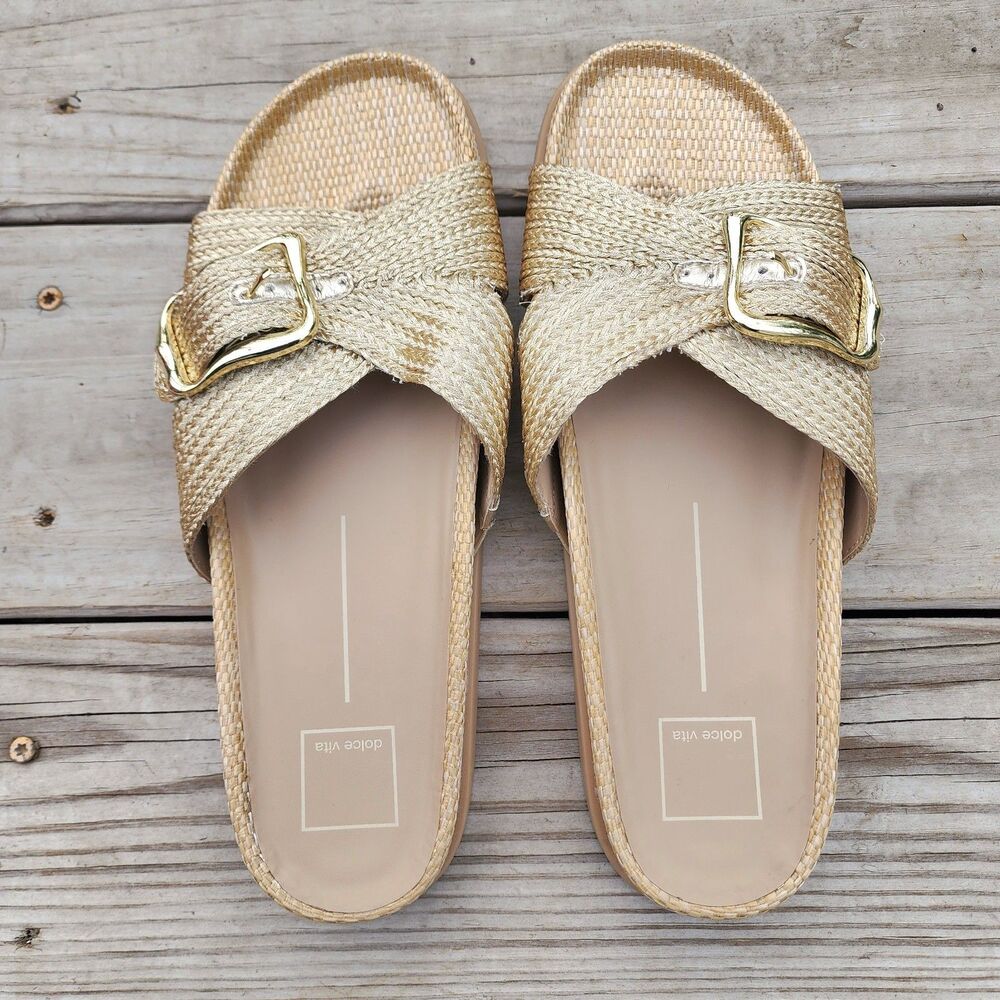 Dolce Vita Women's Sydnee Sandal Vanilla Gold Sz 10M